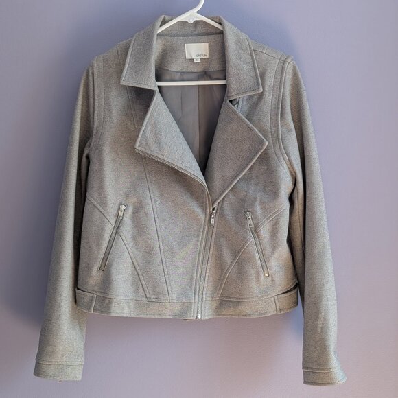 Greylin Grey Cropped/Boxy Soft Moto Jacket  - EXCELLENT Condition - Picture 1 of 8